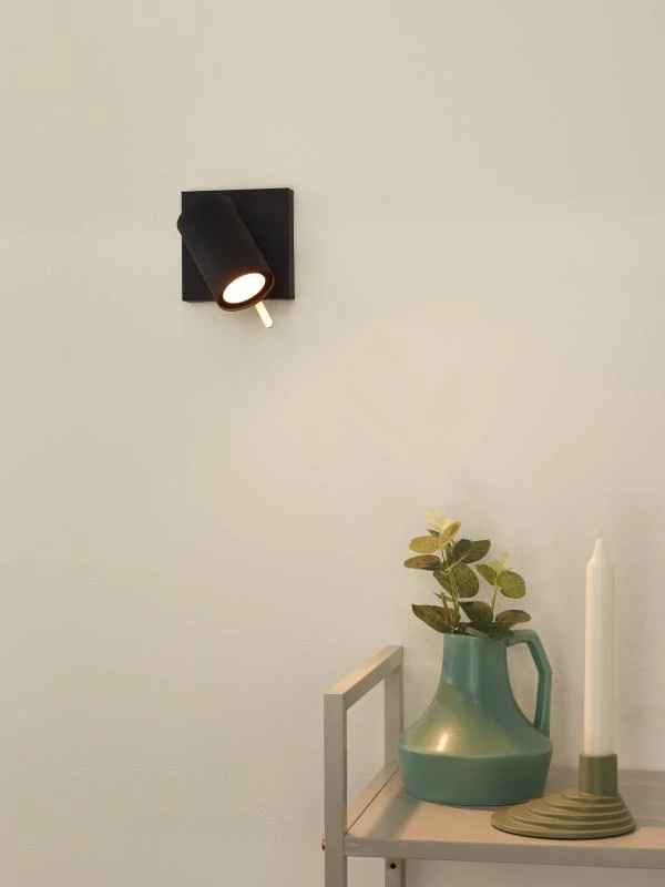 Lucide GRONY - Deckenstrahler - LED Dim to warm - GU10 - 1x5W 2200K/3000K - Schwarz - Atmosphäre 1